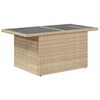vidaXL 6-tlg. Garten-Sofagarnitur mit Kissen Beige Poly Rattan