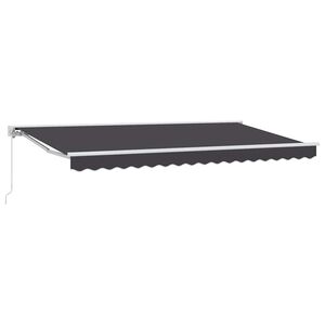 vidaXL Manuelle Markise 3,5 x 2 m Anthrazit 100% Polyester