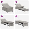 vidaXL Pull-Out Schlafsofa Hellgrau 194 x 67 x 82 cm Mikrofaser