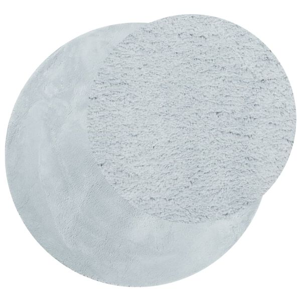 vidaXL Teppich HUARTE Kurzflor Weich und Waschbar Blau &Oslash; 100 cm