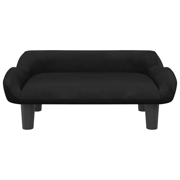 vidaXL Kindersofa Schwarz 70x40x24 cm Samt