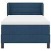 vidaXL Boxspringbett mit Matratze mit Kopfteil Blau 90 x 190 cm Stoff