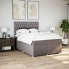 vidaXL Boxspringbett mit Matratze Taupe 160x200 cm Stoff