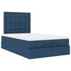 vidaXL Ottoman-Bett mit Matratze Blau 120x190 cm Stoff
