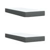 vidaXL Boxspringbett mit Matratze Dunkelgrau 200x200 cm Stoff
