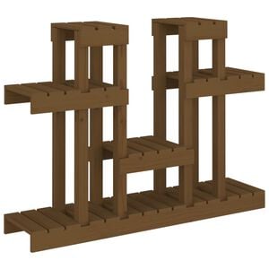 vidaXL Pflanzenst&auml;nder Honigbraun 104,5x25x77,5 cm Massivholz Kiefer
