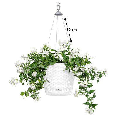 LECHUZA Blumenampel NIDO Cottage 28 ALL-IN-ONE Weiß