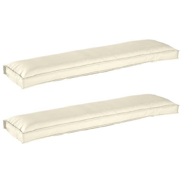 vidaXL Pallet Kissen Set 2 pcs Creme 150 x 40 x 8 cm Oxford-Stoff