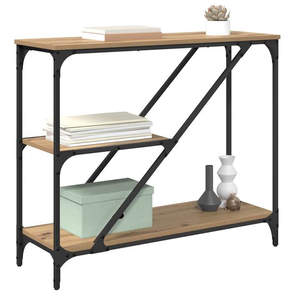 vidaXL Konsolentisch Artisan-Eiche 88,5 x 30 x 75 cm Holzwerkstoff