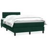 vidaXL Boxspringbett mit Matratze Dunkelgr&uuml;n 120x210 cm Samt