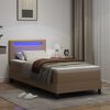 vidaXL Boxspringbett mit Matratze Cappuccino 100 x 200 cm Kunstleder