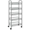 vidaXL K&uuml;chenwagen 5 Etagen Grau 46x26x105 cm Eisen