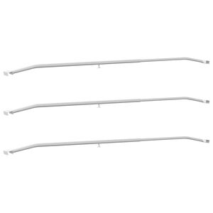 vidaXL Planehalterung f&uuml;r Anh&auml;nger 3 pcs Silber 130-210 cm Aluminium