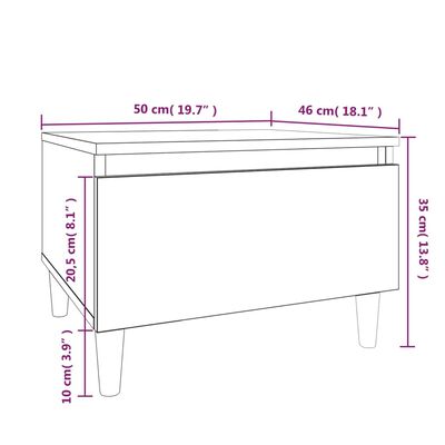 vidaXL Beistelltisch Hochglanz-Weiß 50x46x35 cm Holzwerkstoff
