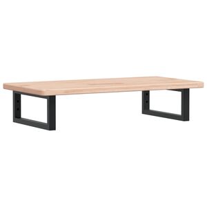 vidaXL Waschtischplatte mit Halterung Stahl und Massivholz Eiche