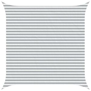 vidaXL Sonnensegel Hellgrau und Wei&szlig; 4 x 4 m 100 % Polyester Oxford