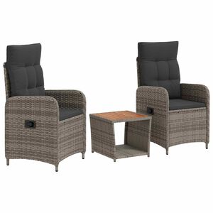 vidaXL Garten-Lounge-Set 3 stk. Hellgrau und Dunkelgrau