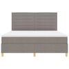 vidaXL Boxspringbett mit Matratze Taupe 180 x 200 cm Stoff