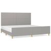 vidaXL Bettgestell ohne Matratze Hellgrau 200x200 cm Stoff