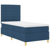 vidaXL Boxspringbett mit Matratze mit Kopfteil Blau 100 x 200 cm Stoff