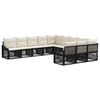 vidaXL Gartensofa-set 11 pcs Schwarz Poly-Rattan