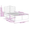 vidaXL Bettrahmen Braun Eichen-Optik 120 x 200 cm Massives Kiefernholz