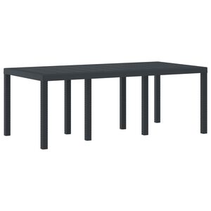 vidaXL Wetterfester Gartentisch Anthrazit 200 x 100 x 73 cm