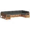vidaXL Outdoor-Sofagarnitur 10 stk. Natur und Anthrazit