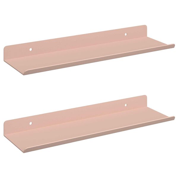 vidaXL Schwebendes Regal Wandmontiert 2 pcs Rosa 30 x 9 x 2,5 cm Stahl