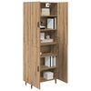 vidaXL Highboard 2 pcs Artisan-Eiche Engineered Wood und Glas