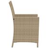 vidaXL 3-tlg. Bistro-Set mit Kissen Beige Poly Rattan