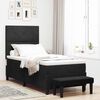 vidaXL Boxspringbett mit Matratze Schwarz 90 x 200 cm Samt