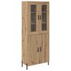 vidaXL Highboard Artisan-Eiche 69,5 x 34 x 180 cm Holzwerkstoff