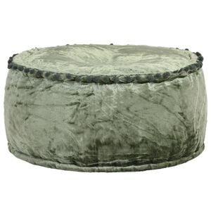 vidaXL Pouf Rund Samt 40x20 cm Gr&uuml;n