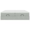 vidaXL Ottoman-Bett mit Matratzen Hellgrau 180x200 cm Samt