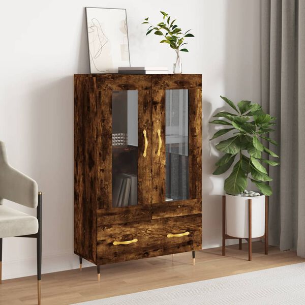 vidaXL Highboard Räuchereiche 69,5x31x115 cm Holzwerkstoff
