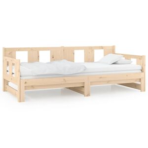 vidaXL Tagesbett Ausziehbar Massivholz Kiefer 2x(90x200) cm