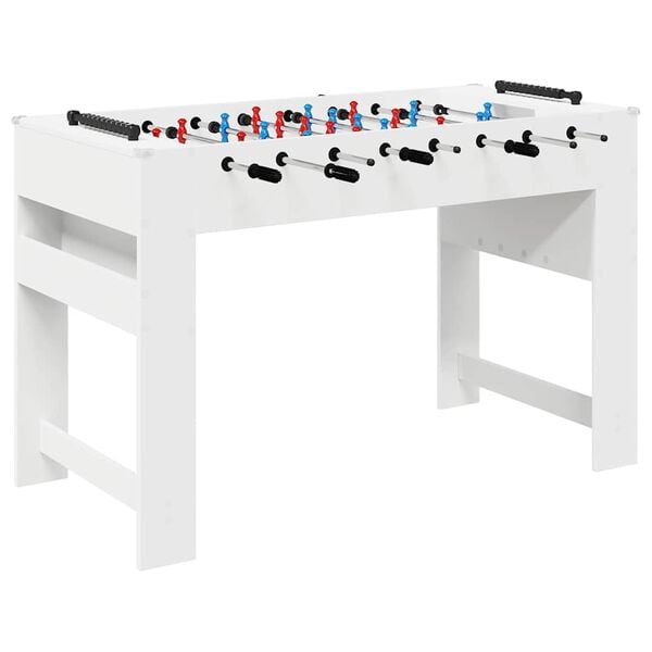vidaXL Tischfu&szlig;balltisch Wei&szlig; 125 x 60,5 x 80 cm Holzwerkstoff