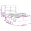 vidaXL Aufbewahrungsbett mit Kopfteil Wei&szlig; 120 x 200 cm Holzwerkstoff
