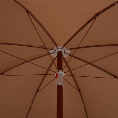 vidaXL Sonnenschirm mit Stahlmast 180 cm Taupe