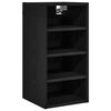 vidaXL H&auml;ngeschrank mit Regal Schwarz Eichen-Optik 30 x 29,5 x 60 cm
