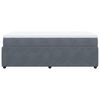 vidaXL Boxspringbett mit Matratze Dunkelgrau 100x200 cm Samt