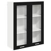 vidaXL H&auml;ngeschrank mit Speicher Schwarz Eichen-Optik 80 x 31 x 100 cm