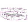 vidaXL B&uuml;cherregal-Bett mit Kopfteil 2 pcs Wachsbraun 200 x 120 cm