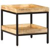 vidaXL Beistelltisch mit Regal Braun 45 x 45 x 45 cm Massivholz Mango