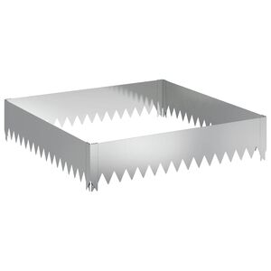 vidaXL Raseneinfassung 100 x 100 x 20 cm Stahl Silber