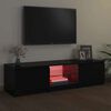 vidaXL TV-Schrank mit LED-Leuchten Schwarz 140x40x36 cm