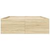 vidaXL Bettgestell Sonoma-Eiche 120x200 cm Holzwerkstoff