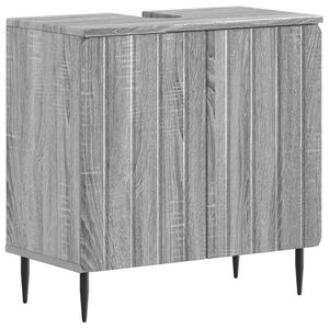 vidaXL Waschbeckenschrank ZWOLLE Sonoma-Grau 59,5 x 31,5 x 59 cm