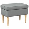 vidaXL Hocker Hellgrau 55 x 35 x 41 cm Polyester